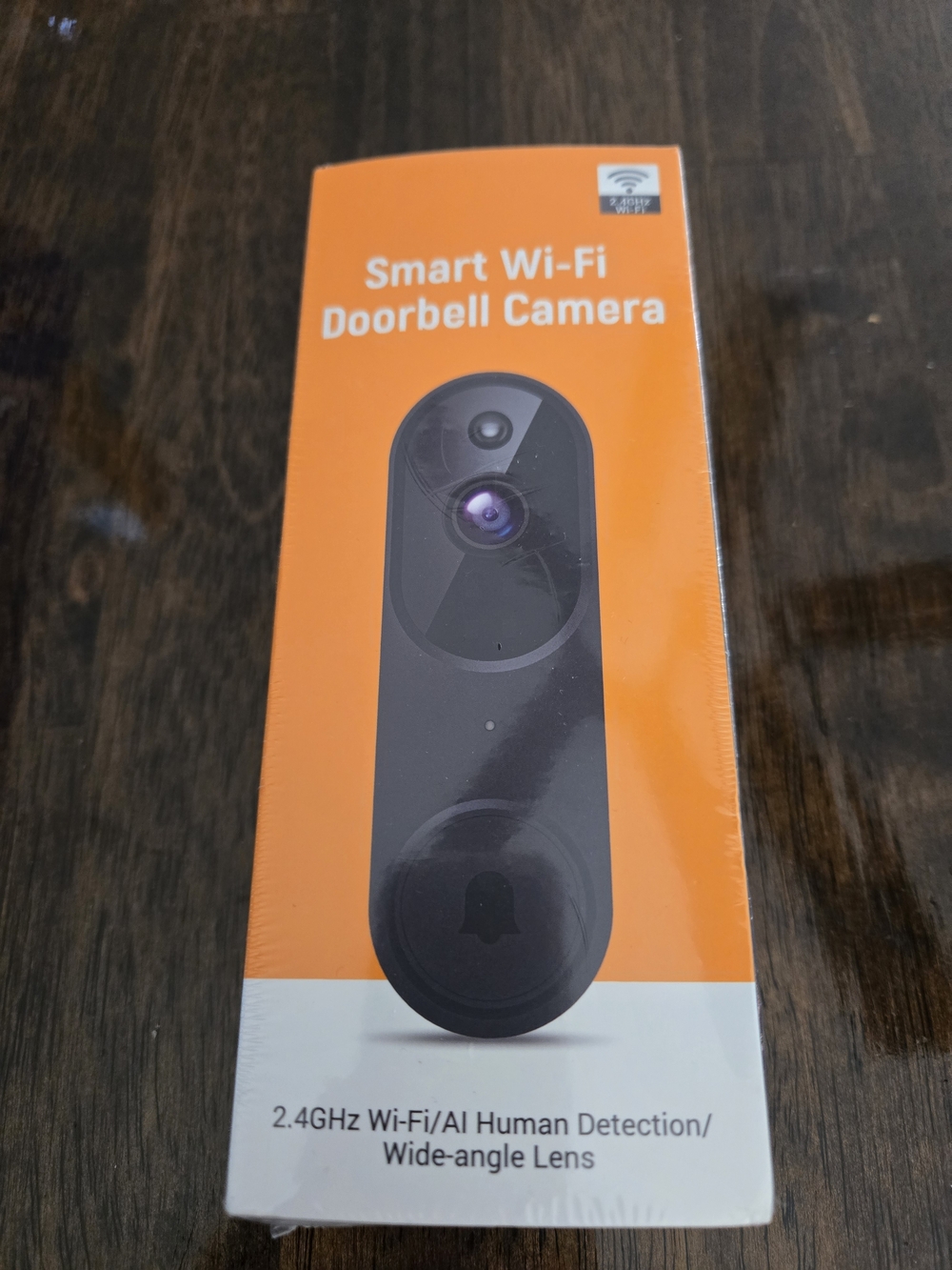 Smart Wi‑Fi Doorbell Camera - Black 2.4 HGz Wi-Fi / AI Human Detection